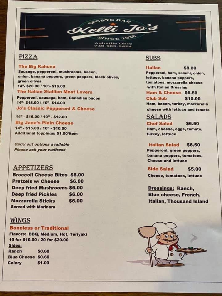 Kelli Jo's Menu image 1